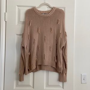 Madewell blush tassel sweater